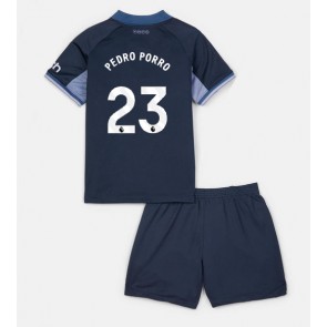 Lacne Dětský Futbalové dres Tottenham Hotspur Pedro Porro #23 2023-24 Krátky Rukáv - Preč (+ trenírky)